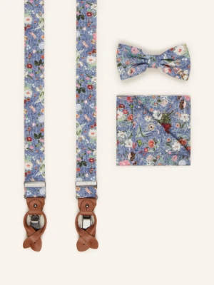 Prince Bowtie Zestaw: Szelki, Mucha I Poszetka blau