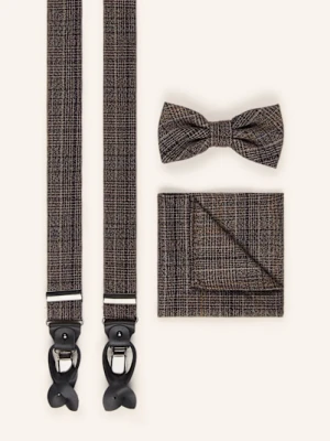 Prince Bowtie Zestaw: Szelki, Mucha I Poszetka braun