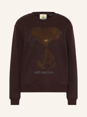 Princess Goes Hollywood Bluza Z Kamieniami Ozdobnymi braun CIEMNOBRĄZOWY