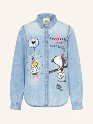 Princess Goes Hollywood Bluzka Jeansowa Z Cekinami blau