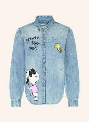 Princess Goes Hollywood Bluzka Jeansowa Z Ozdobnymi Kamykami blau