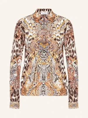 Princess Goes Hollywood Bluzka Jedwabna Z Ozdobnymi Kamykami braun