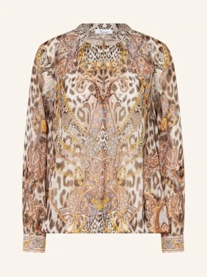 Princess Goes Hollywood Bluzka Jedwabna Z Ozdobnymi Kamykami braun
