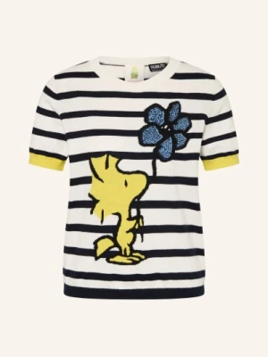 Princess Goes Hollywood Dzianinowa Koszulka Z Kamieniami Ozdobnymi weiss