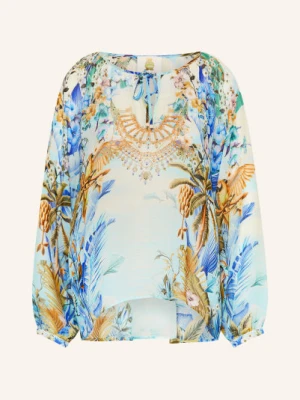 Princess Goes Hollywood Jedwabna Bluzka Z Kamieniami Ozdobnymi blau