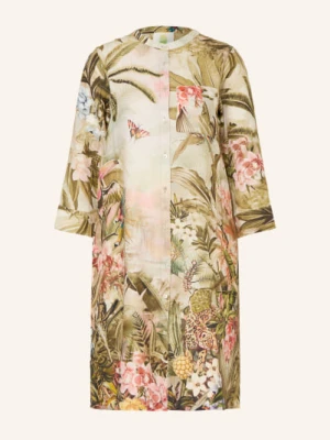 Princess Goes Hollywood Lniana Sukienka Koszulowa Z Rękawami 3/4 gruen