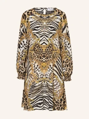 Princess Goes Hollywood Sukienka Z Jedwabiu Z Ozdobnymi Kamykami beige