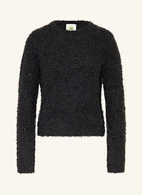 Princess Goes Hollywood Sweter Z Dodatkiem Alpaki I Ozdobnymi Kamykami schwarz