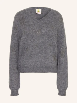 Princess Goes Hollywood Sweter Z Kamieniami Ozdobnymi grau SZARY