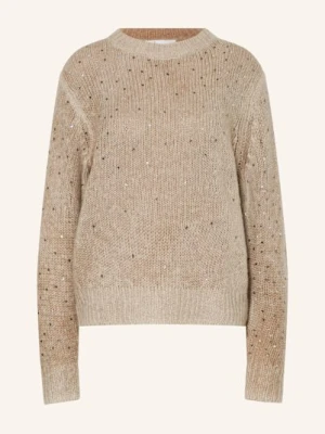 Princess Goes Hollywood Sweter Z Ozdobnymi Kamykami beige