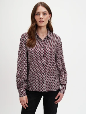 Printowana koszula z bufiastym rękawem Top Secret