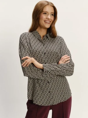 Printowana koszula z wiskozy długi rękaw Greenpoint