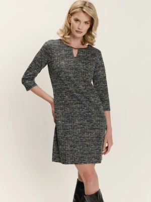 Printowana sukienka z dodatkiem wiskozy Greenpoint