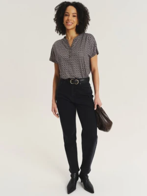 Printowany top z dekoltem w v Greenpoint