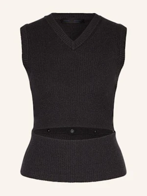 Proenza Schouler Bezrękawnik Z Odpinanym Rąbkiem grau