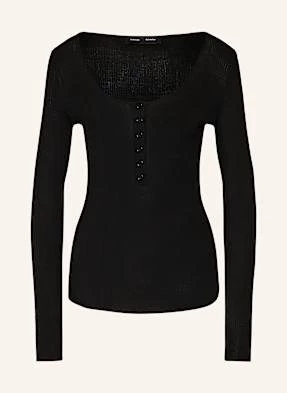 Proenza Schouler Koszulka Henley Boyd schwarz