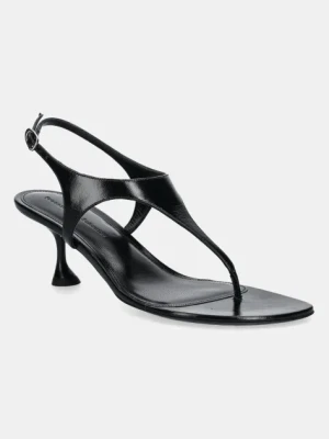 Proenza Schouler sandały skórzane Tee Thong kolor czarny SH252042A