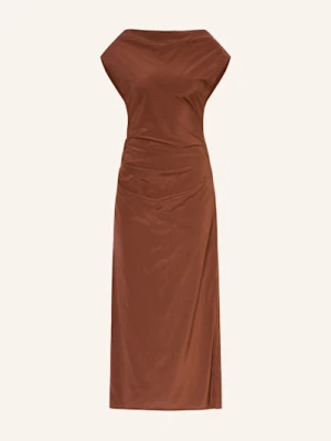 Proenza Schouler Sukienka Satynowa Tasa Z Dodatkiem Jedwabiu braun