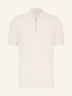Profuomo Dzianinowa Koszulka Polo weiss