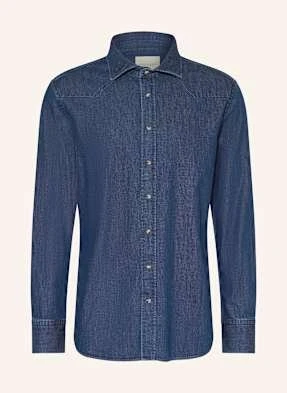 Profuomo Koszula Jeansowa Relaxed Fit blau