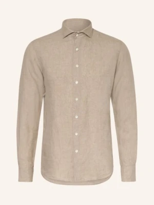 Profuomo Koszula Lniana O Kroju Slim Fit beige