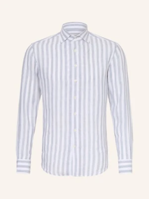 Profuomo Koszula Lniana O Kroju Slim Fit blau