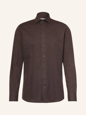Profuomo Koszula O Kroju Slim Fit braun CIEMNOBRĄZOWY