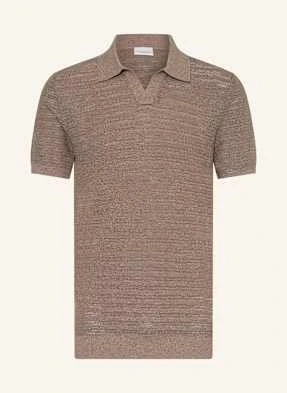 Profuomo Koszulka Polo Z Dzianiny Regular Fit braun