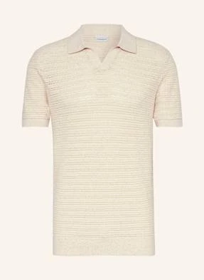 Profuomo Koszulka Polo Z Dzianiny Regular Fit weiss