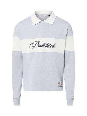 Prohibited bluza polo Mężczyźni Materiał dresowy szary