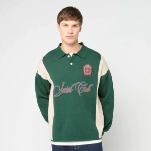 Prohibited Contrast Clubhouse Knit mężczyźni Odzież zielony rozmiar