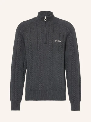 Prohibited Sweter Typu Troyer grau CZIEMNOSZARY