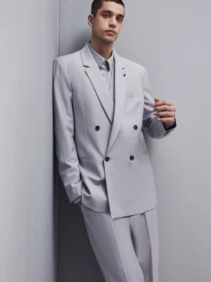 Prosta dwurzędowa marynarka z letniej wełny PATRIZIA PEPE