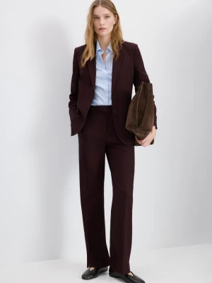 Prosta marynarka garniturowa kasztanowy - Kobieta - - MANGO