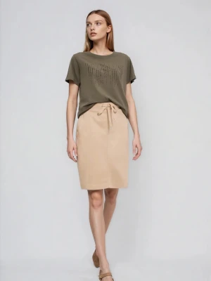 Prosta spódnica beżowa Moodo