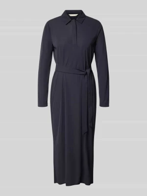 Sukienka midi z wiązanym paskiem model 'FRAGOLA' MM By Max Mara Czarny