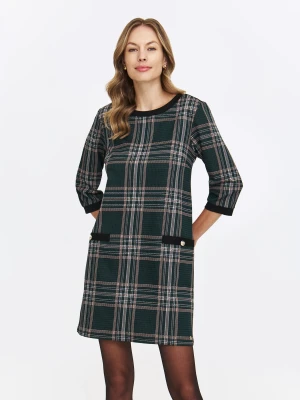 Prosta sukienka mini w kratę Top Secret