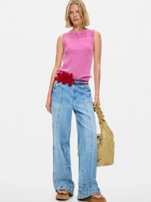 Proste dżinsy z efektem odwróconym Desigual