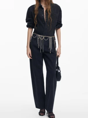 Proste dżinsy z przeszyciami Desigual