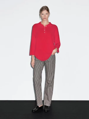 Proste Jeansy W Paski Z Niskim Stanem - Niebieski Atramentowy - - Massimo Dutti - Kobieta