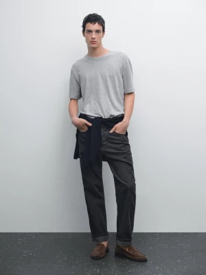 Proste Jeansy Z Krajką - Brudnoszary - - Massimo Dutti - Male