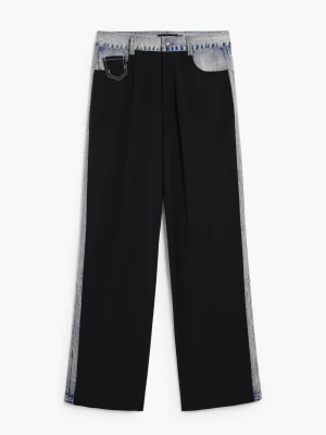 Proste spodnie dwumateriałowe Desigual