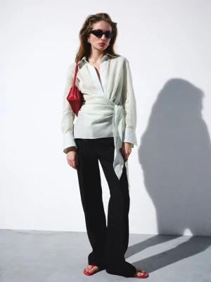 Proste spodnie od garnituru czarny - Kobieta - - MANGO