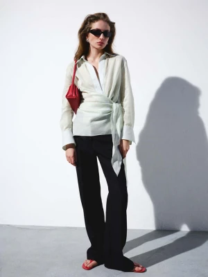 Proste spodnie od garnituru czarny - Kobieta - - MANGO