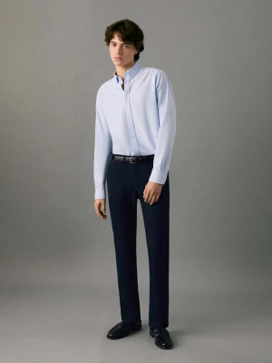 Proste spodnie od garnituru granatowy - Chłopak - - MANGO TEEN