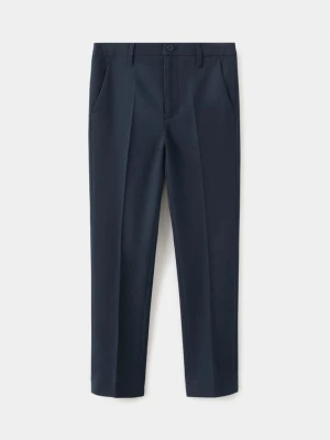 Proste spodnie od garnituru granatowy - Dzieci - - MANGO KIDS