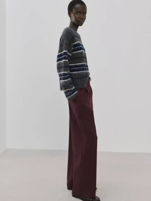 Proste spodnie z paskiem winny - Kobieta - - MANGO