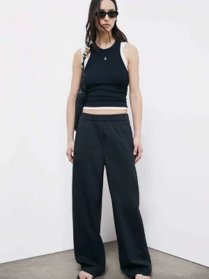 Proste spodnie z popeliny PATRIZIA PEPE