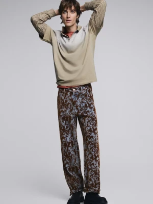 Proste spodnie z teksturami Desigual