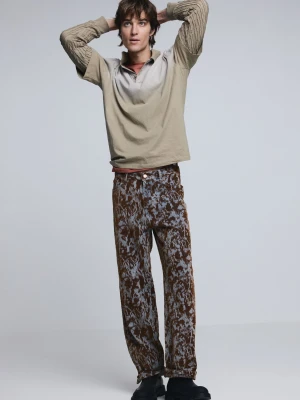 Proste spodnie z teksturami Desigual